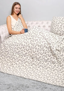 Cozy Animal Print Blanket + Pillow